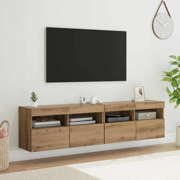 ARDEBO.de - TV-Wandregale 2 stk. Artisan-Eiche Holzwerkstoff