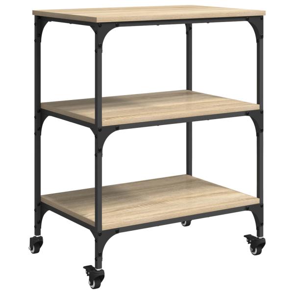 Küchentrolley Sonoma-Eiche 60 x 41 x 76 cm Holzwerkstoff