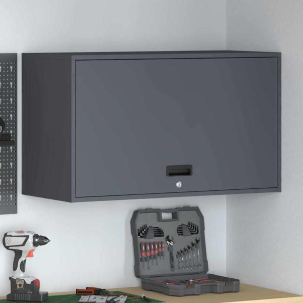ARDEBO.de - Wandschrank für die Garage mit Gasdrucklift-Tür Anthrazit