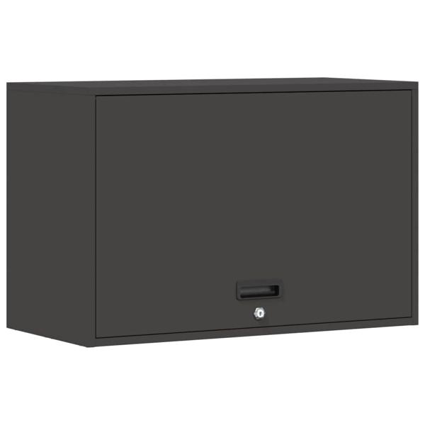 Wandschrank für die Garage mit Gasdrucklift-Tür Schwarz