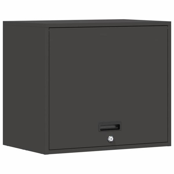 Wandschrank für die Garage mit Gasdrucklift-Tür Schwarz