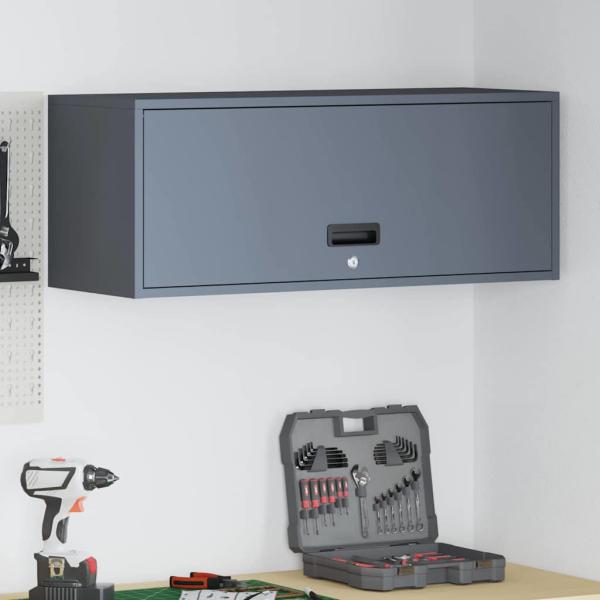ARDEBO.de - Wandschrank für die Garage mit Gasdrucklift-Tür Anthrazit