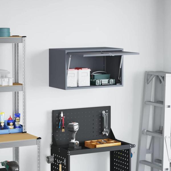 Wandschrank für die Garage mit Gasdrucklift-Tür Anthrazit