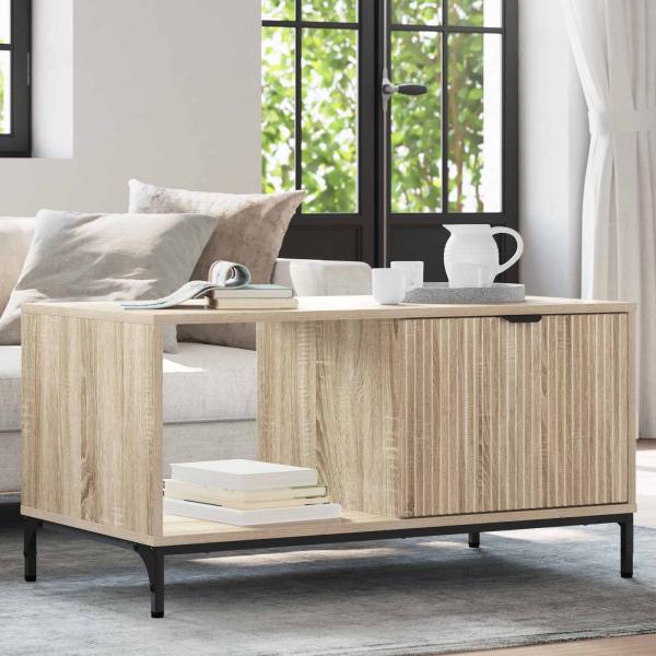 ARDEBO.de - Couchtisch Sonoma-Eiche 90 x 49 x 46 cm Holzwerkstoff