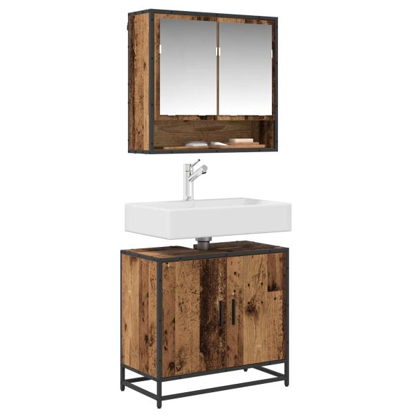 Waschbeckenschrank Altholz 65 x 33 x 60 cm Holzwerkstoff