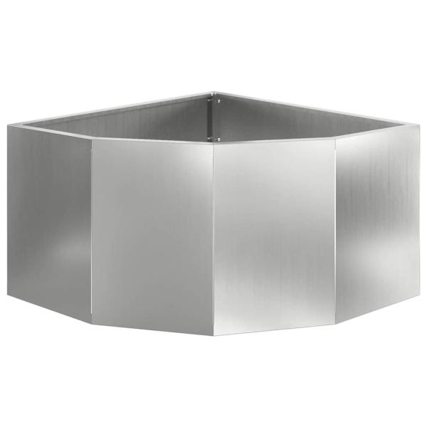 Eckpflanzer Silber 60 x 60 x 35 cm Verzinkter Stahl