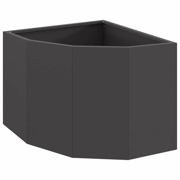Eckpflanzer Schwarz 45 x 45 x 35 cm Stahl