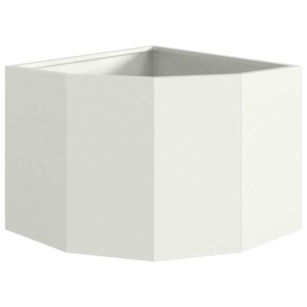 Eckpflanzer Weiß 45 x 45 x 35 cm Stahl