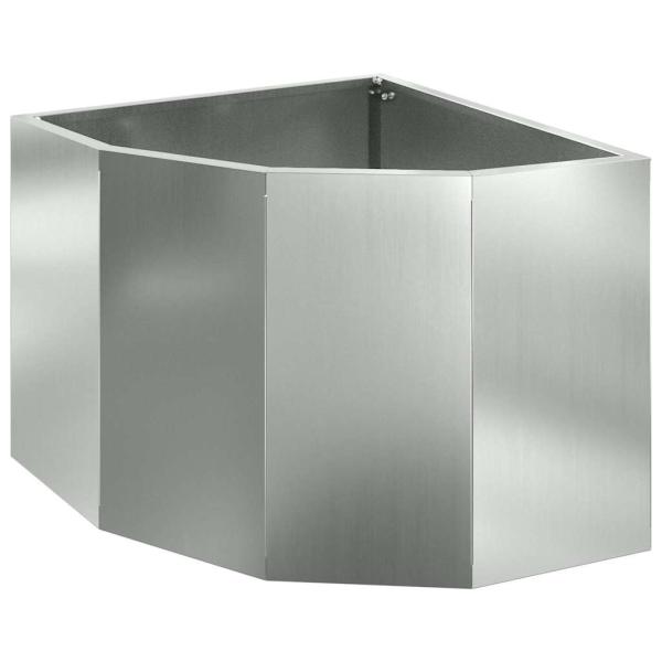 Eckpflanzer Silber 45 x 45 x 35 cm Verzinkter Stahl