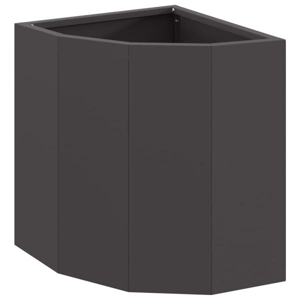 Eckpflanzer Schwarz 30 x 30 x 35 cm Stahl