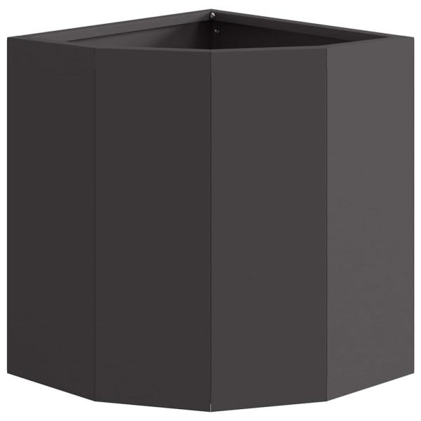 Eckpflanzer Schwarz 30 x 30 x 35 cm Stahl