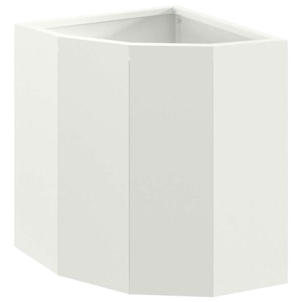 Eckpflanzer Weiß 30 x 30 x 35 cm Stahl