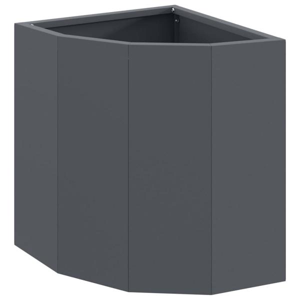 Eckpflanzer Anthrazit 30 x 30 x 35 cm Stahl