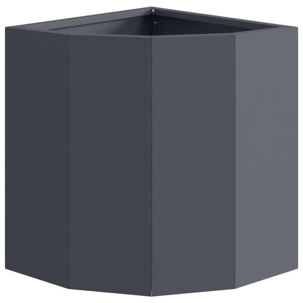 Eckpflanzer Anthrazit 30 x 30 x 35 cm Stahl