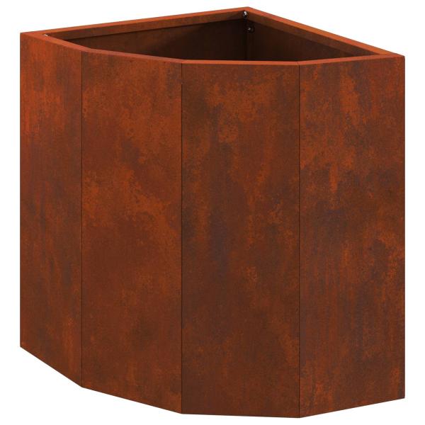 Eckpflanzer Rostoptik 30 x 30 x 35 cm Wetterfeststahl