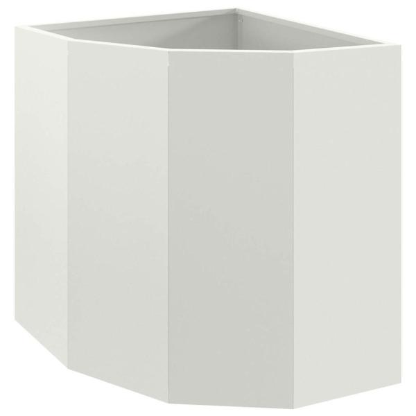 Eckpflanzer Weiß 45 x 45 x 50 cm Stahl