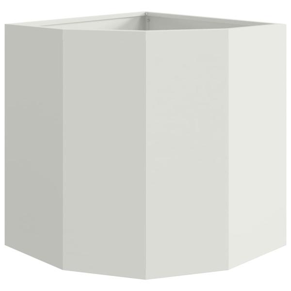 Eckpflanzer Weiß 45 x 45 x 50 cm Stahl