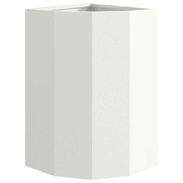 Eckpflanzer Weiß 30 x 30 x 50 cm Stahl