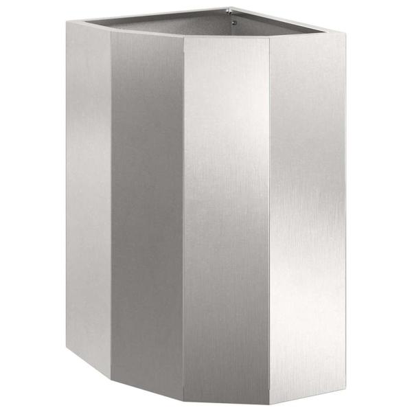 Eckpflanzer Silber 30 x 30 x 50 cm Edelstahl