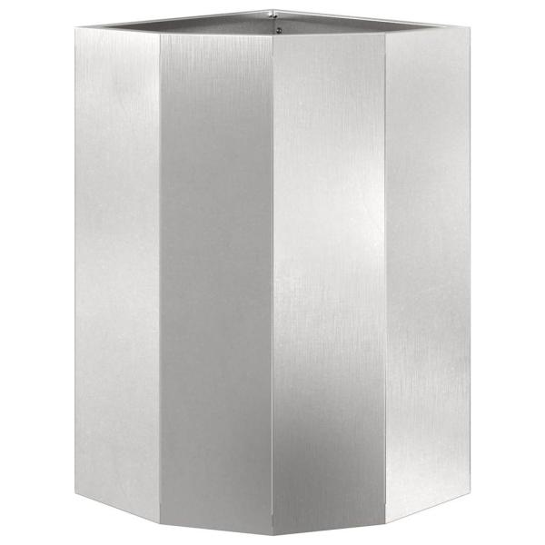 Eckpflanzer Silber 30 x 30 x 50 cm Edelstahl