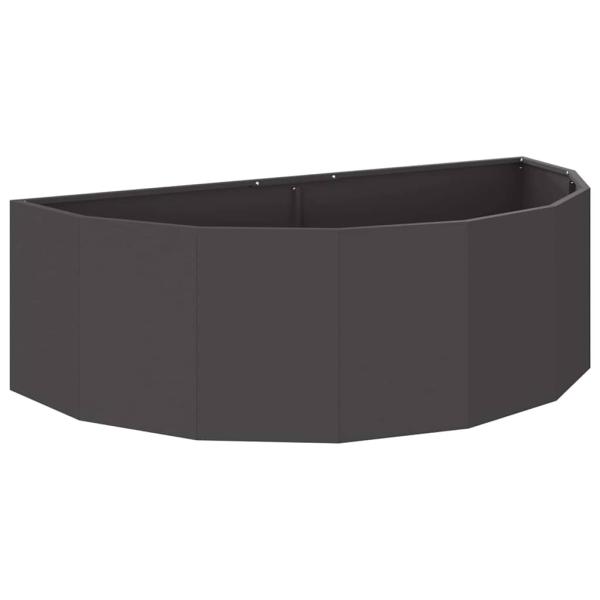 Pflanzkübel Schwarz 120 x 60 x 35 cm Stahl