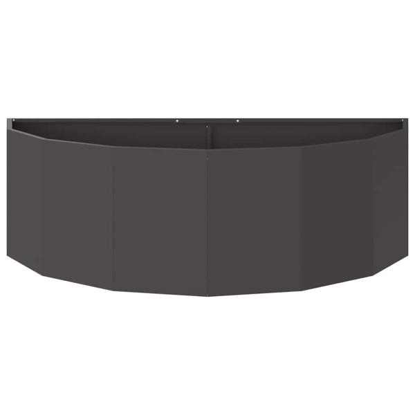 Pflanzkübel Schwarz 120 x 60 x 35 cm Stahl
