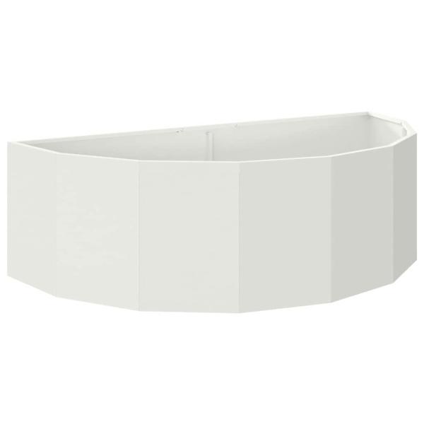 Pflanzkübel Weiß 120 x 60 x 35 cm Stahl