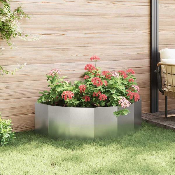 Pflanzkübel Silber 120 x 60 x 35 cm Edelstahl