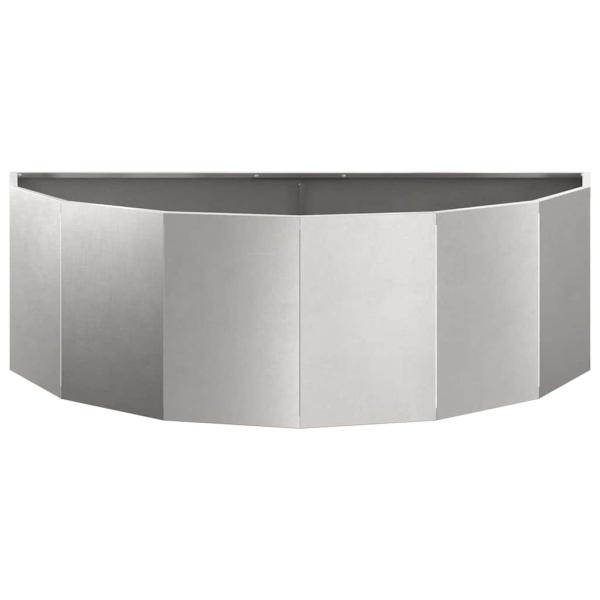Pflanzkübel Silber 120 x 60 x 35 cm Edelstahl