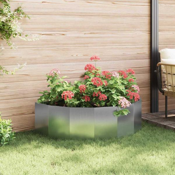 Pflanzkübel Silber 120 x 60 x 35 cm Verzinkter Stahl