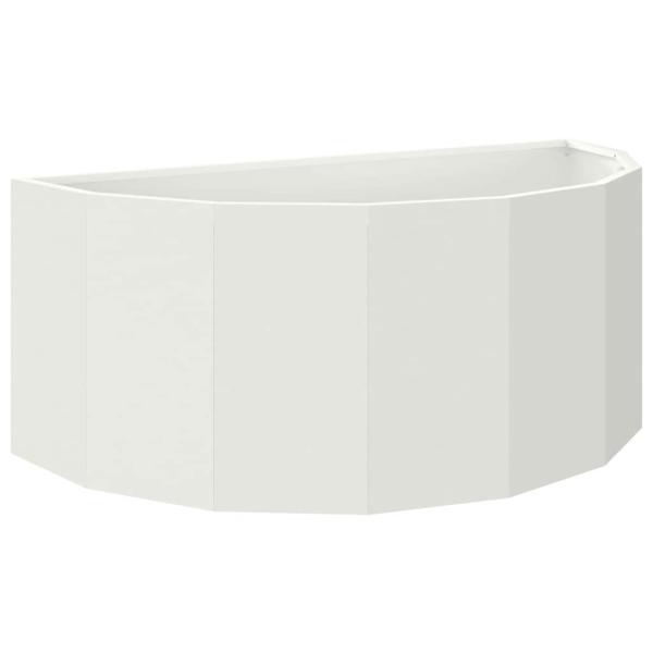 Pflanzkübel Weiß 90 x 45 x 35 cm Stahl
