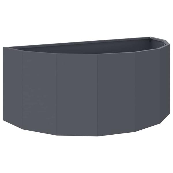 Pflanzkübel Anthrazit 90 x 45 x 35 cm Stahl