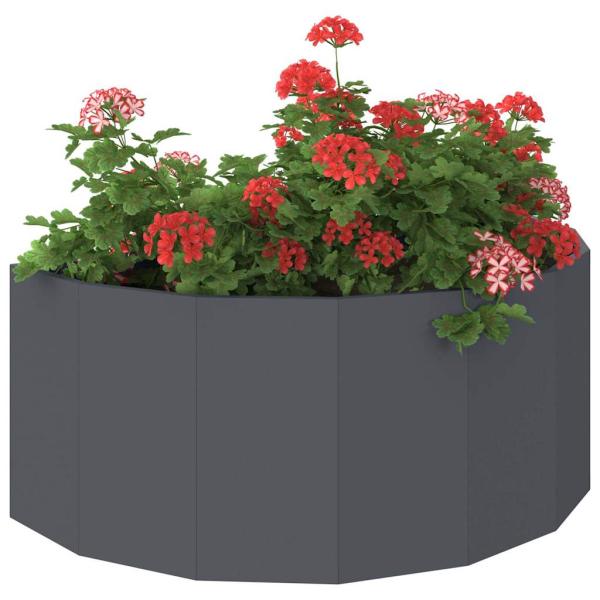 Pflanzkübel Anthrazit 90 x 45 x 35 cm Stahl