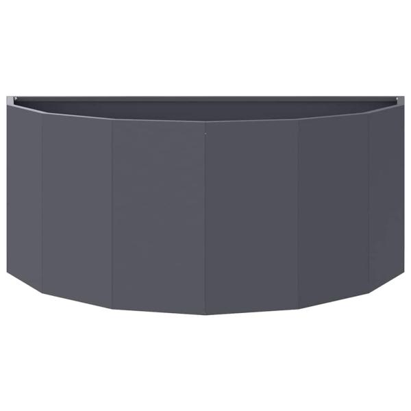 Pflanzkübel Anthrazit 90 x 45 x 35 cm Stahl