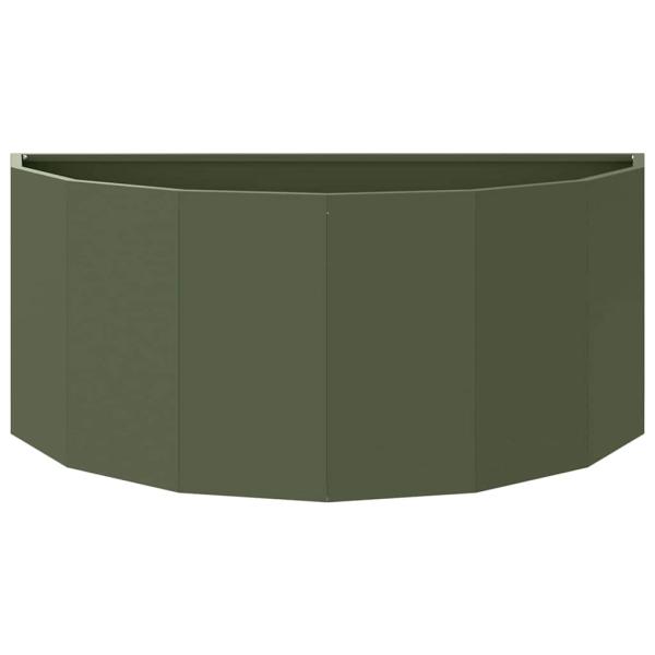 Pflanzkübel Olive Grün 90 x 45 x 35 cm Stahl