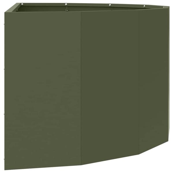 Pflanzkübel Olive Grün 90 x 45 x 35 cm Stahl