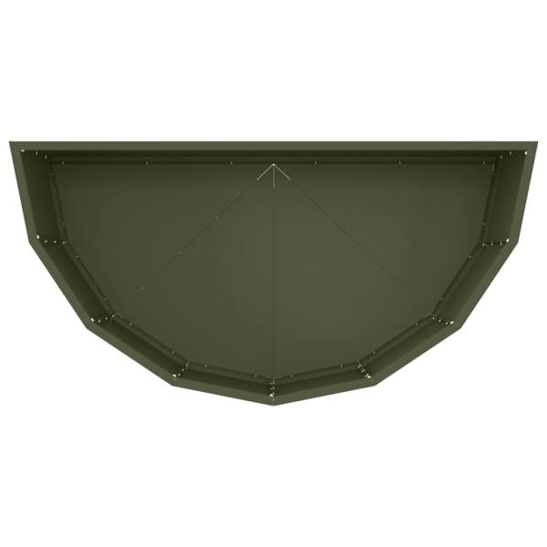 Pflanzkübel Olive Grün 90 x 45 x 35 cm Stahl