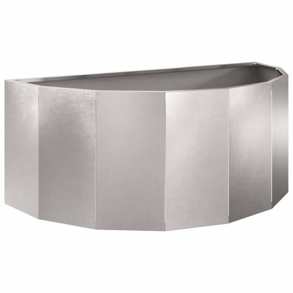 Pflanzkübel Silber 90 x 45 x 35 cm Edelstahl