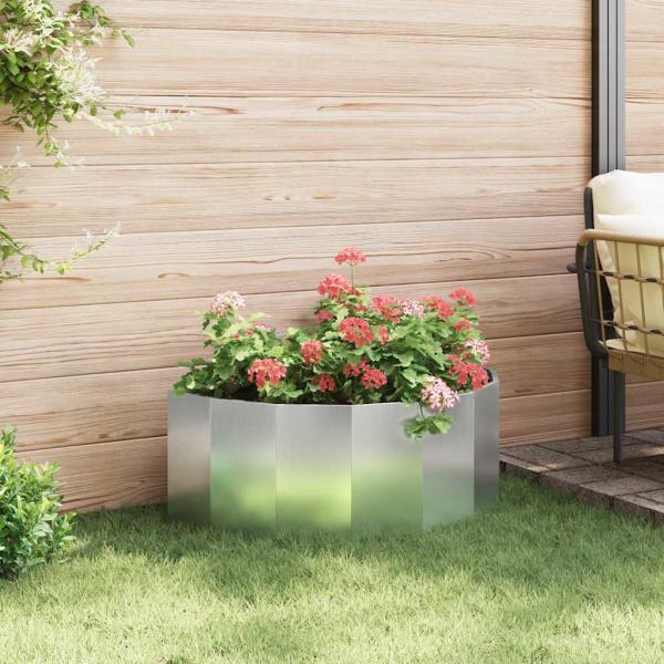 Pflanzkübel Silber 90 x 45 x 35 cm Verzinkter Stahl