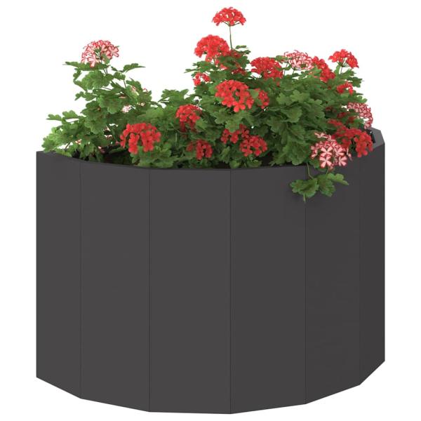 Pflanzkübel Schwarz 60 x 30 x 35 cm Stahl