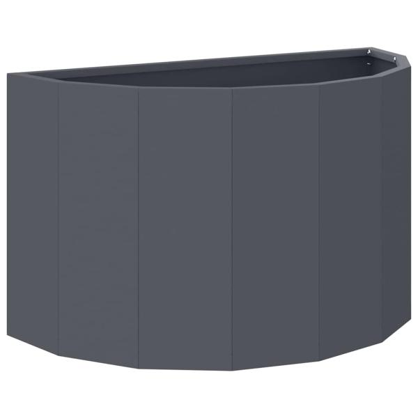 Pflanzkübel Anthrazit 60 x 30 x 35 cm Stahl