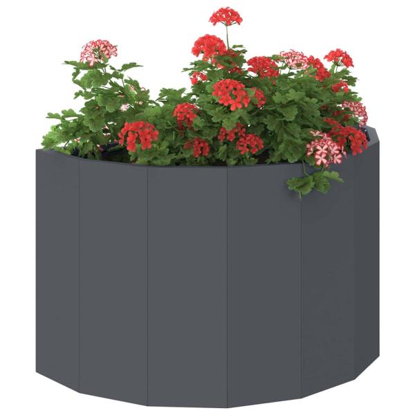 Pflanzkübel Anthrazit 60 x 30 x 35 cm Stahl