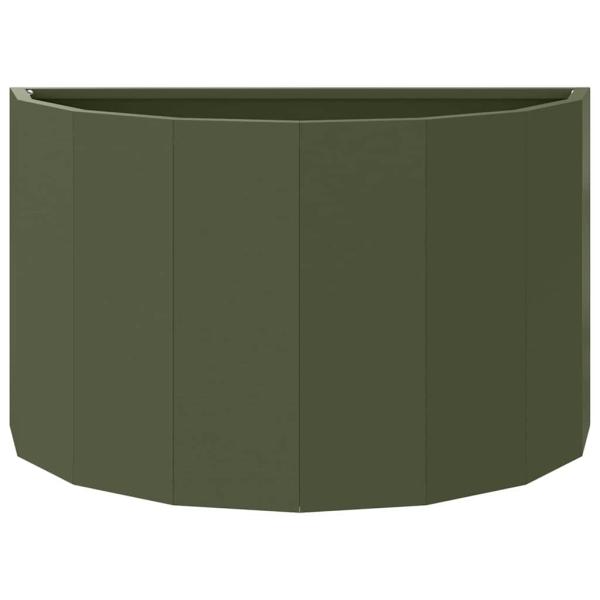 Pflanzkübel Olive Grün 60 x 30 x 35 cm Stahl