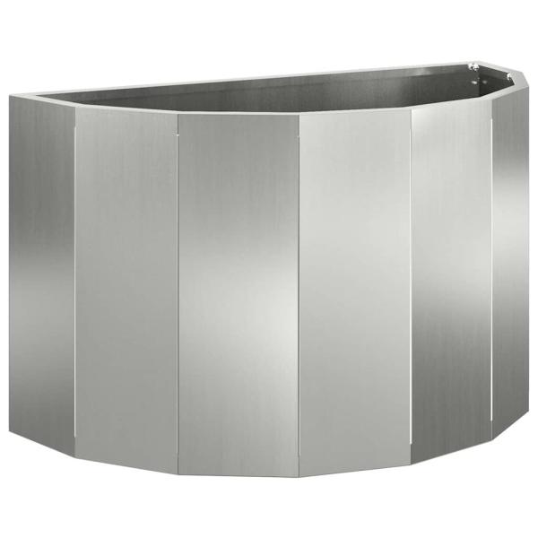 Pflanzkübel Silber 60 x 30 x 35 cm Verzinkter Stahl