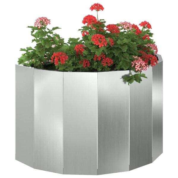 Pflanzkübel Silber 60 x 30 x 35 cm Verzinkter Stahl