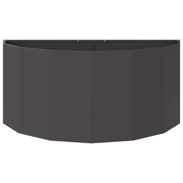 Pflanzkübel Schwarz 120 x 60 x 50 cm Stahl