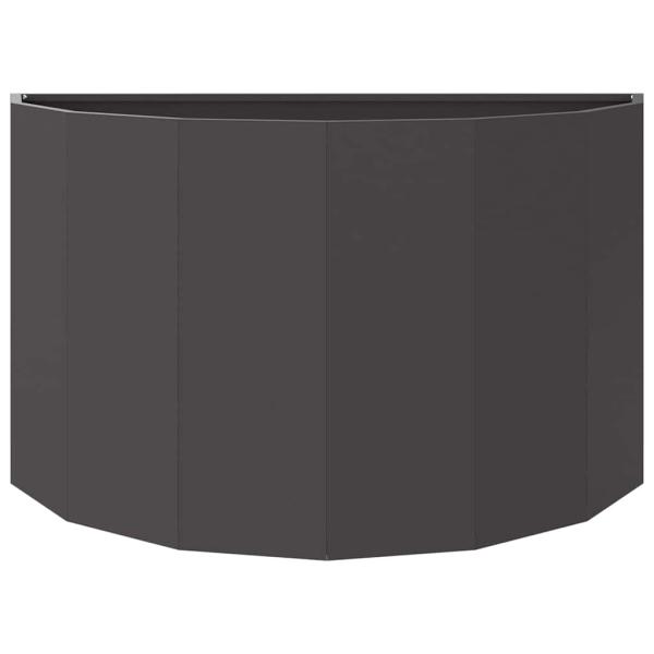 Pflanzkübel Schwarz 90 x 45 x 50 cm Stahl