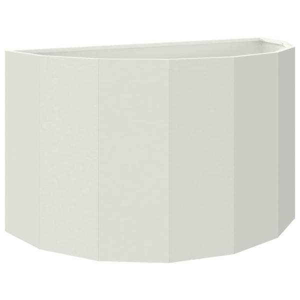 Pflanzkübel Weiß 90 x 45 x 50 cm Stahl