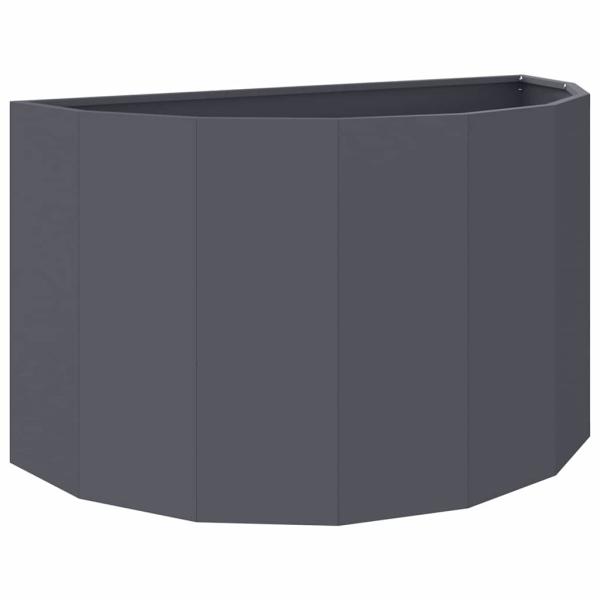 Pflanzkübel Anthrazit 90 x 45 x 50 cm Stahl