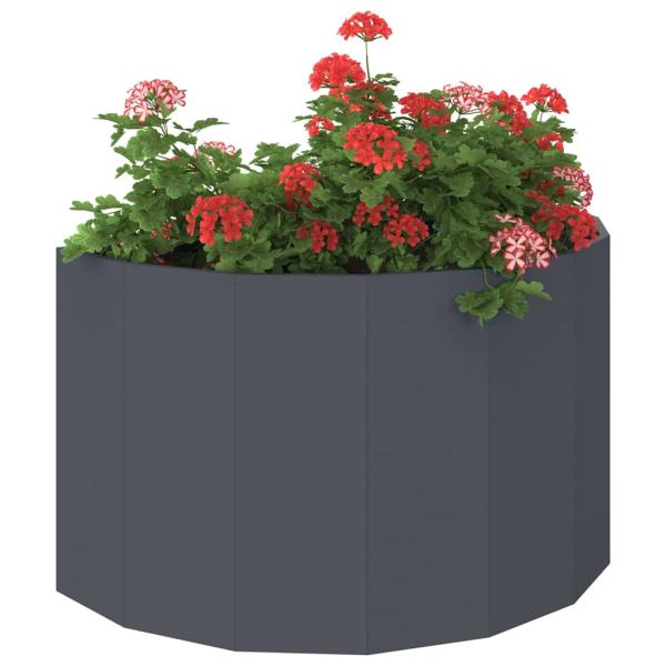 Pflanzkübel Anthrazit 90 x 45 x 50 cm Stahl